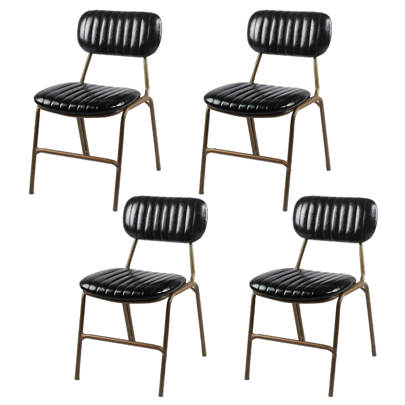 Chaises latérales de salle à manger en cuir de Style industriel, chaise latérale de salle à manger à dossier ouvert pour la maison