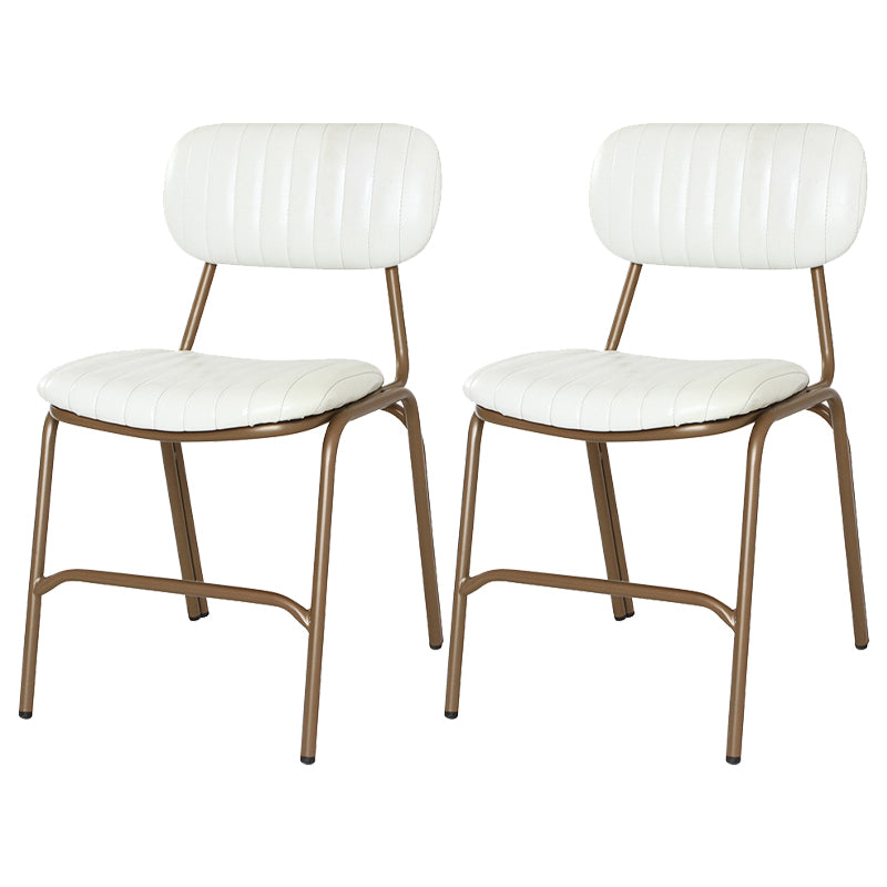 Chaises latérales de salle à manger en cuir de Style industriel, chaise latérale de salle à manger à dossier ouvert pour la maison