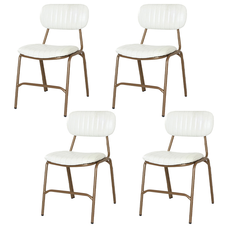 Chaises latérales de salle à manger en cuir de Style industriel, chaise latérale de salle à manger à dossier ouvert pour la maison