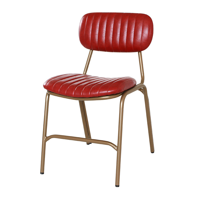 Chaises latérales de salle à manger en cuir de Style industriel, chaise latérale de salle à manger à dossier ouvert pour la maison