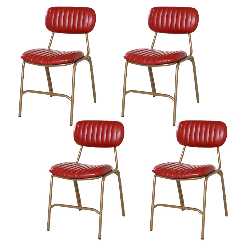 Chaises latérales de salle à manger en cuir de Style industriel, chaise latérale de salle à manger à dossier ouvert pour la maison
