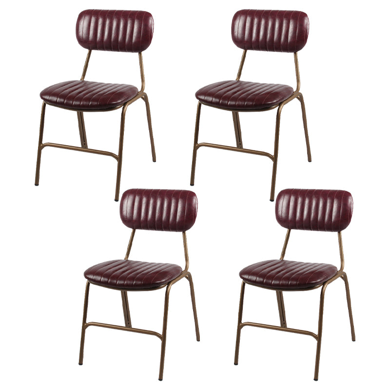 Chaises latérales de salle à manger en cuir de Style industriel, chaise latérale de salle à manger à dossier ouvert pour la maison