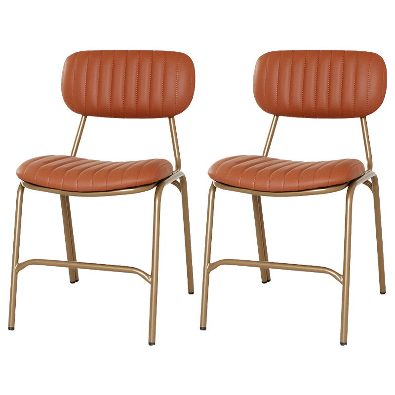 Chaises latérales de salle à manger en cuir de Style industriel, chaise latérale de salle à manger à dossier ouvert pour la maison