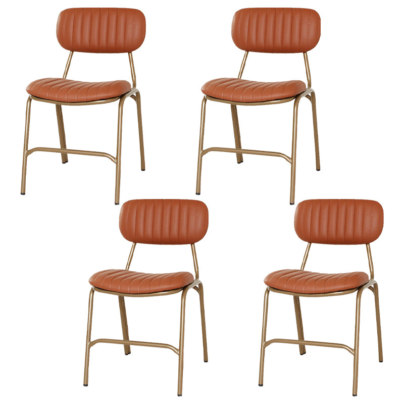 Chaises latérales de salle à manger en cuir de Style industriel, chaise latérale de salle à manger à dossier ouvert pour la maison