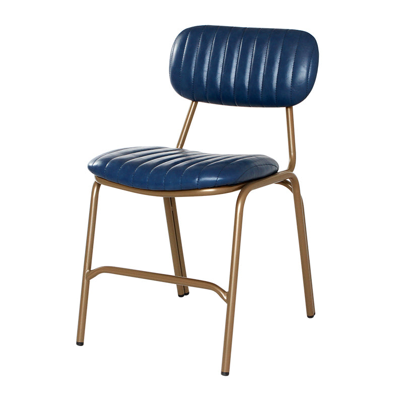 Chaises latérales de salle à manger en cuir de Style industriel, chaise latérale de salle à manger à dossier ouvert pour la maison