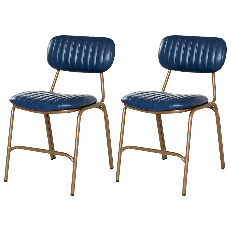 Chaises latérales de salle à manger en cuir de Style industriel, chaise latérale de salle à manger à dossier ouvert pour la maison
