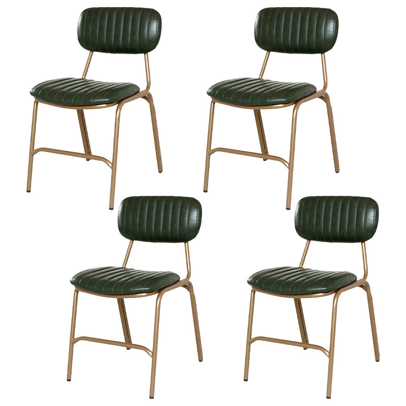 Chaises latérales de salle à manger en cuir de Style industriel, chaise latérale de salle à manger à dossier ouvert pour la maison