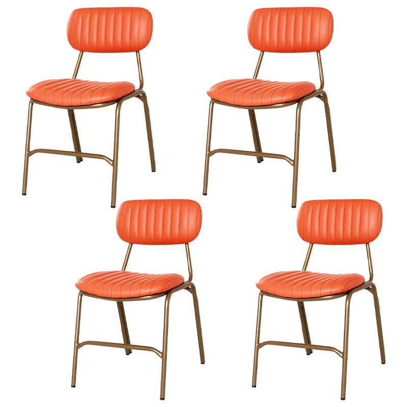 Chaises latérales de salle à manger en cuir de Style industriel, chaise latérale de salle à manger à dossier ouvert pour la maison