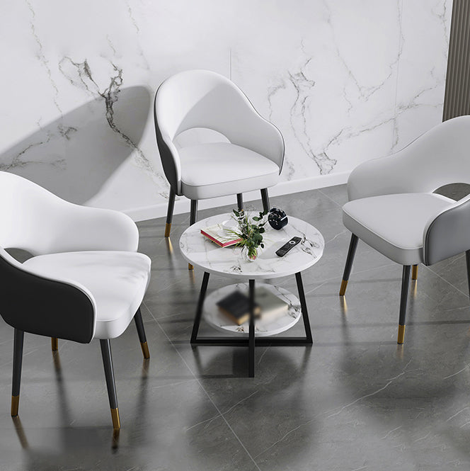 Ensemble de chaises en métal de Style Glam européen, chaise de cuisine et de salle à manger à bras arrière ouvert
