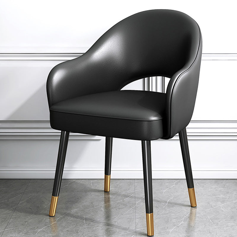 Ensemble de chaises en métal de Style Glam européen, chaise de cuisine et de salle à manger à bras arrière ouvert