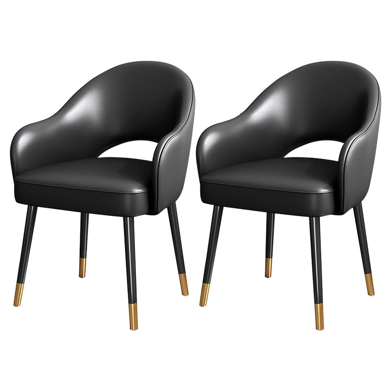 Ensemble de chaises en métal de Style Glam européen, chaise de cuisine et de salle à manger à bras arrière ouvert