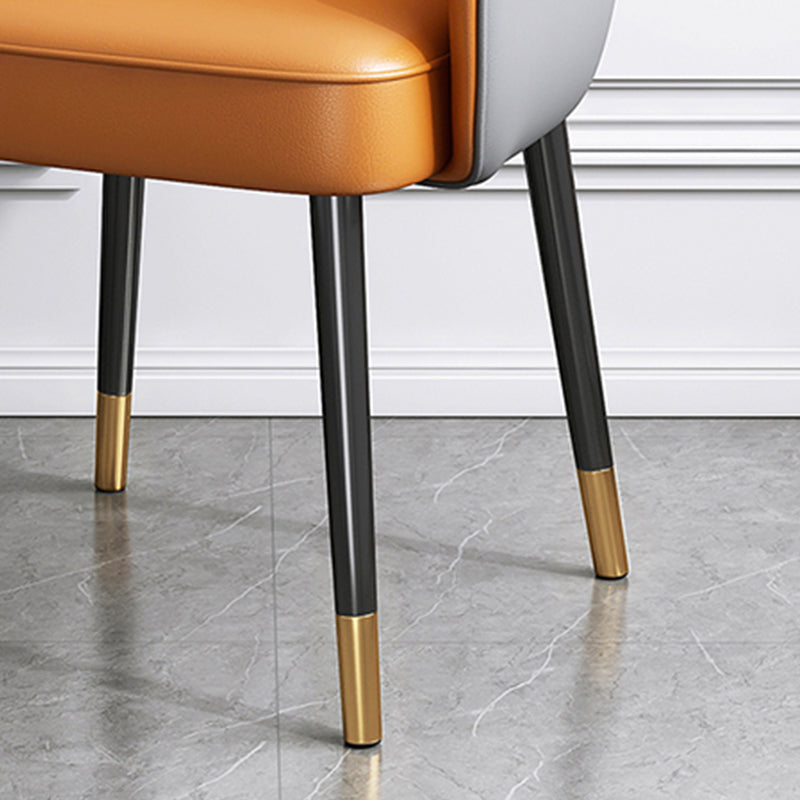 Ensemble de chaises en métal de Style Glam européen, chaise de cuisine et de salle à manger à bras arrière ouvert