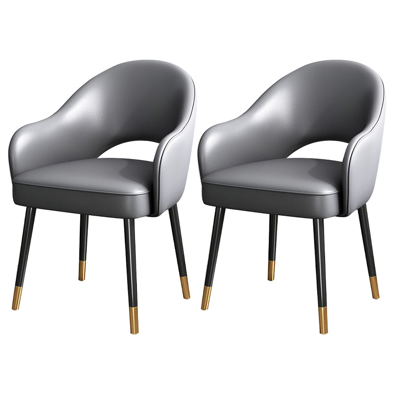 Ensemble de chaises en métal de Style Glam européen, chaise de cuisine et de salle à manger à bras arrière ouvert
