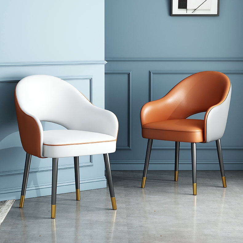 Ensemble de chaises en métal de Style Glam européen, chaise de cuisine et de salle à manger à bras arrière ouvert