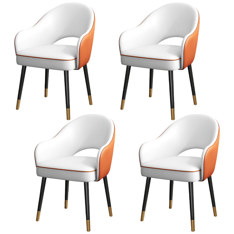 Ensemble de chaises en métal de Style Glam européen, chaise de cuisine et de salle à manger à bras arrière ouvert