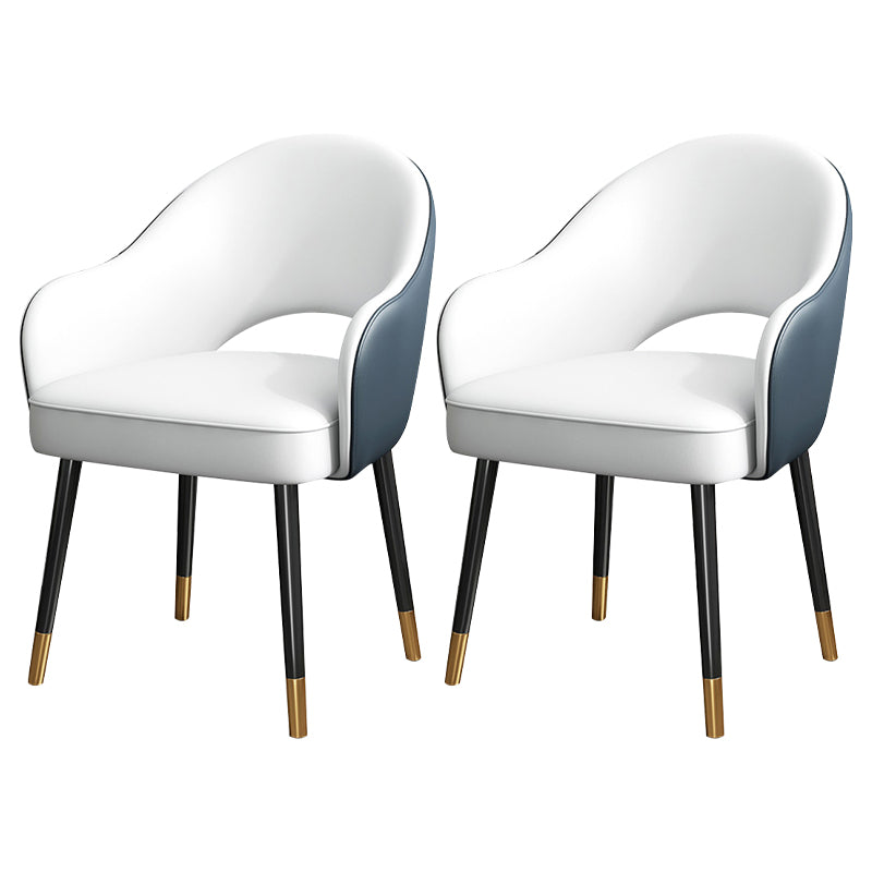Ensemble de chaises en métal de Style Glam européen, chaise de cuisine et de salle à manger à bras arrière ouvert
