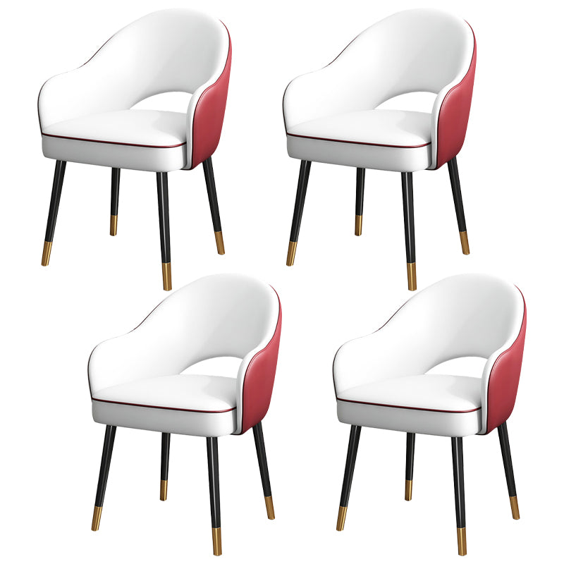 Ensemble de chaises en métal de Style Glam européen, chaise de cuisine et de salle à manger à bras arrière ouvert