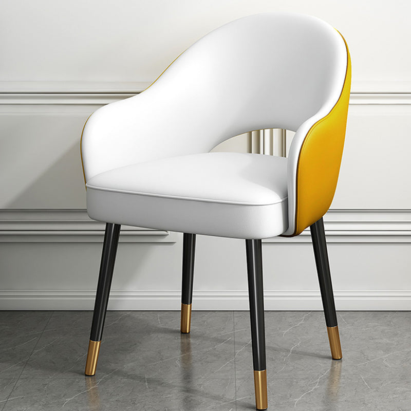Ensemble de chaises en métal de Style Glam européen, chaise de cuisine et de salle à manger à bras arrière ouvert