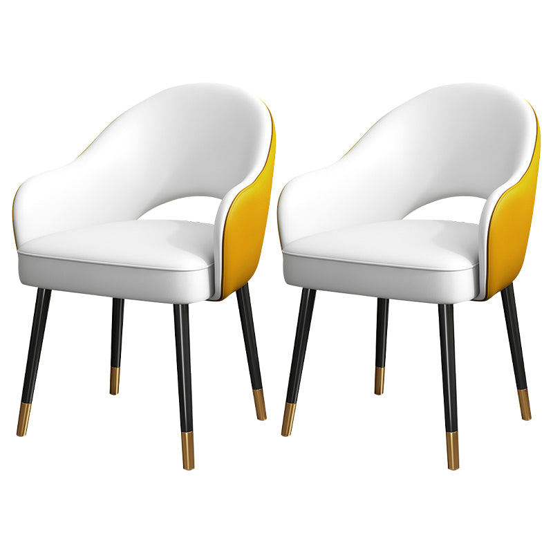 Ensemble de chaises en métal de Style Glam européen, chaise de cuisine et de salle à manger à bras arrière ouvert