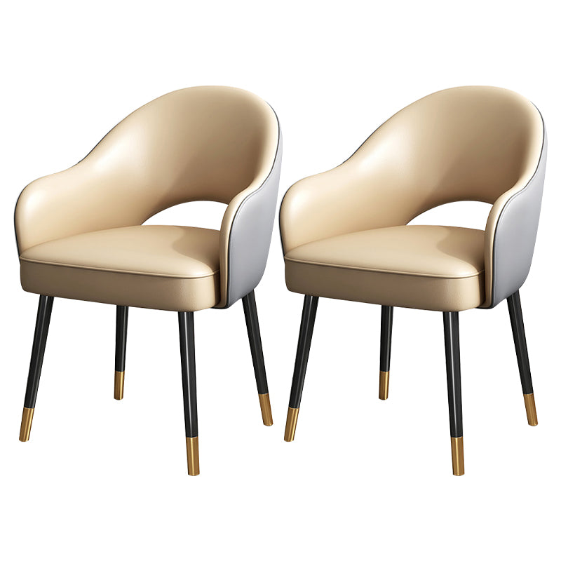 Ensemble de chaises en métal de Style Glam européen, chaise de cuisine et de salle à manger à bras arrière ouvert