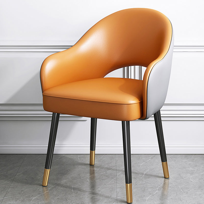 Ensemble de chaises en métal de Style Glam européen, chaise de cuisine et de salle à manger à bras arrière ouvert