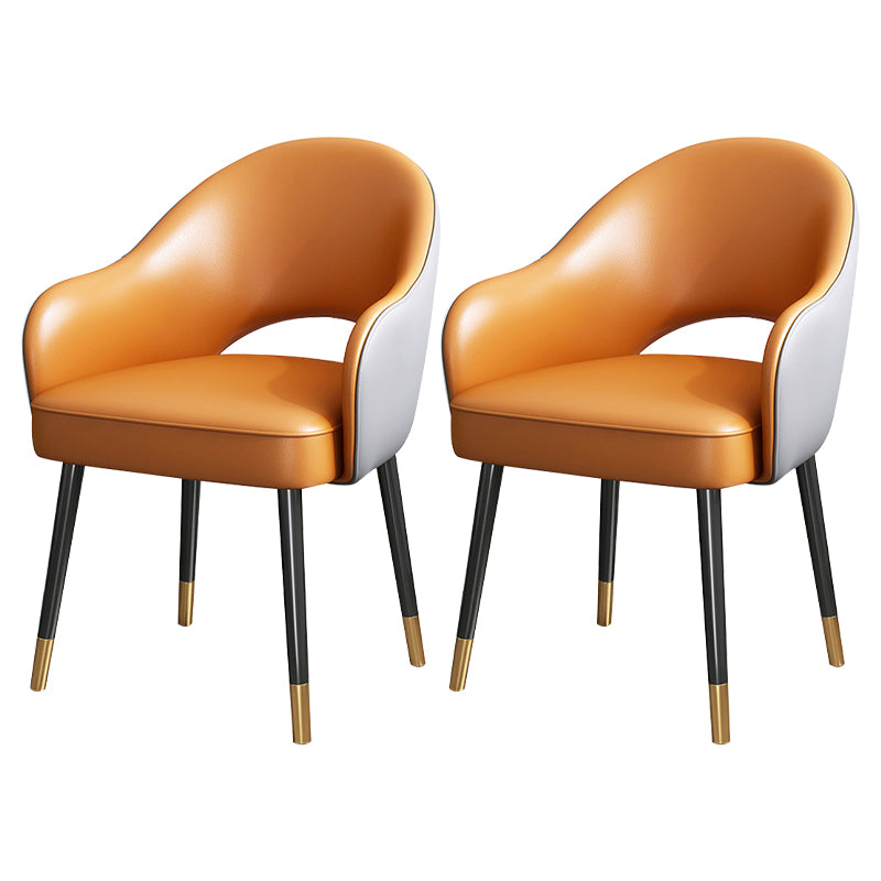 Ensemble de chaises en métal de Style Glam européen, chaise de cuisine et de salle à manger à bras arrière ouvert