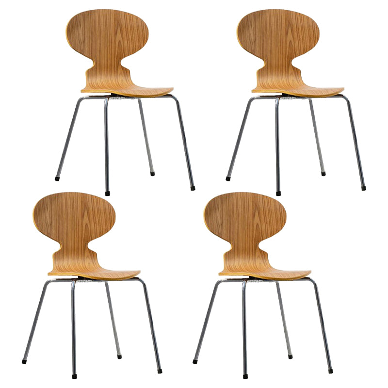 Chaises latérales de salle à manger en bois massif de Style moderne, chaise sans bras à dossier solide pour usage domestique