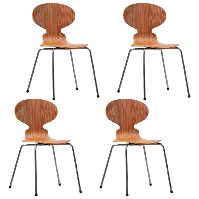 Chaises latérales de salle à manger en bois massif de Style moderne, chaise sans bras à dossier solide pour usage domestique