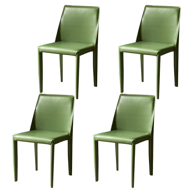 Chaise de maison en cuir de style design, finition mate, chaise d'appoint Parsons pour salle à manger