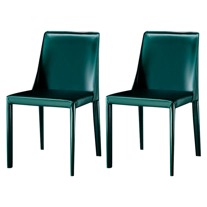 Chaise de maison en cuir de style design, finition mate, chaise d'appoint Parsons pour salle à manger