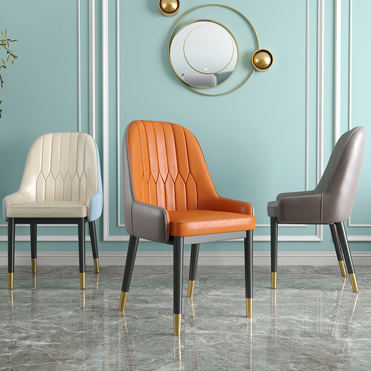 Silla de comedor de estilo escandinavo de metal Parsons Silla auxiliar de comedor para restaurante