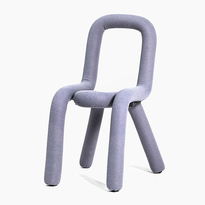 Silla lateral de salón de estilo diseñador de terciopelo, silla de comedor con respaldo abierto y acabado mate