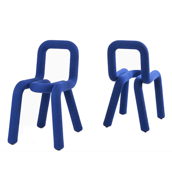 Silla lateral de salón de estilo diseñador de terciopelo, silla de comedor con respaldo abierto y acabado mate