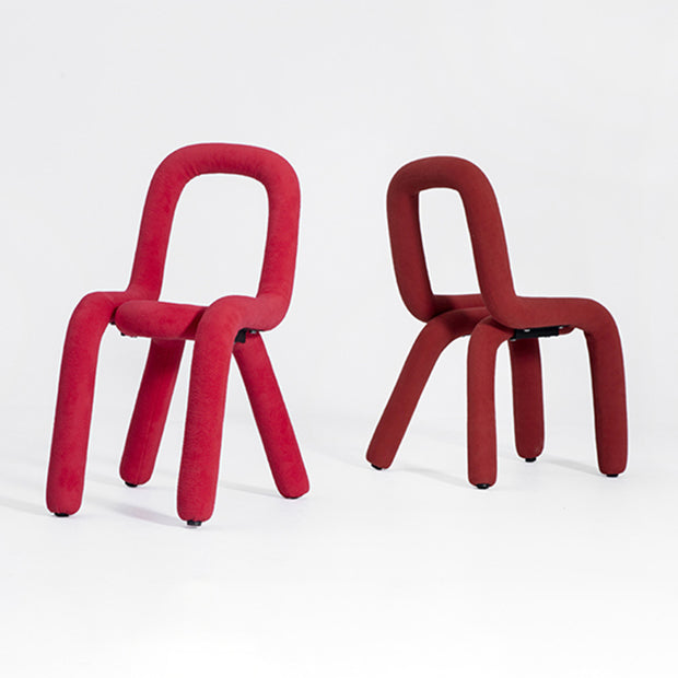 Silla lateral de salón de estilo diseñador de terciopelo, silla de comedor con respaldo abierto y acabado mate