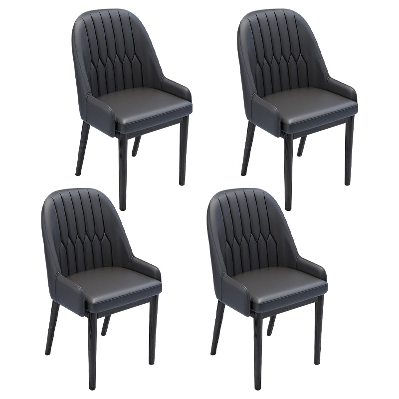 Chaises de salle à manger en métal de Style nordique, chaise Parsons rembourrée avec bras