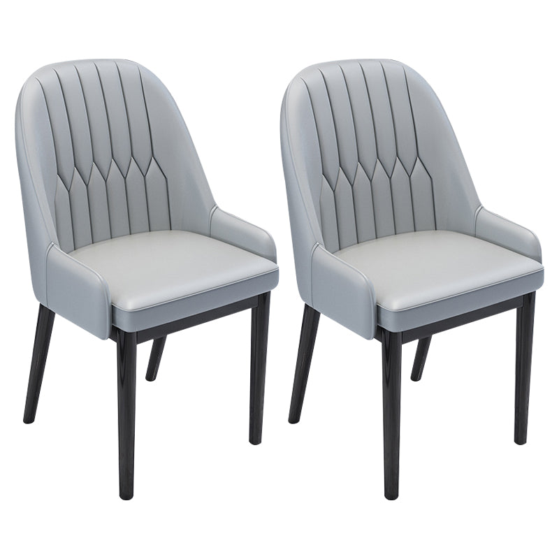 Chaises de salle à manger en métal de Style nordique, chaise Parsons rembourrée avec bras