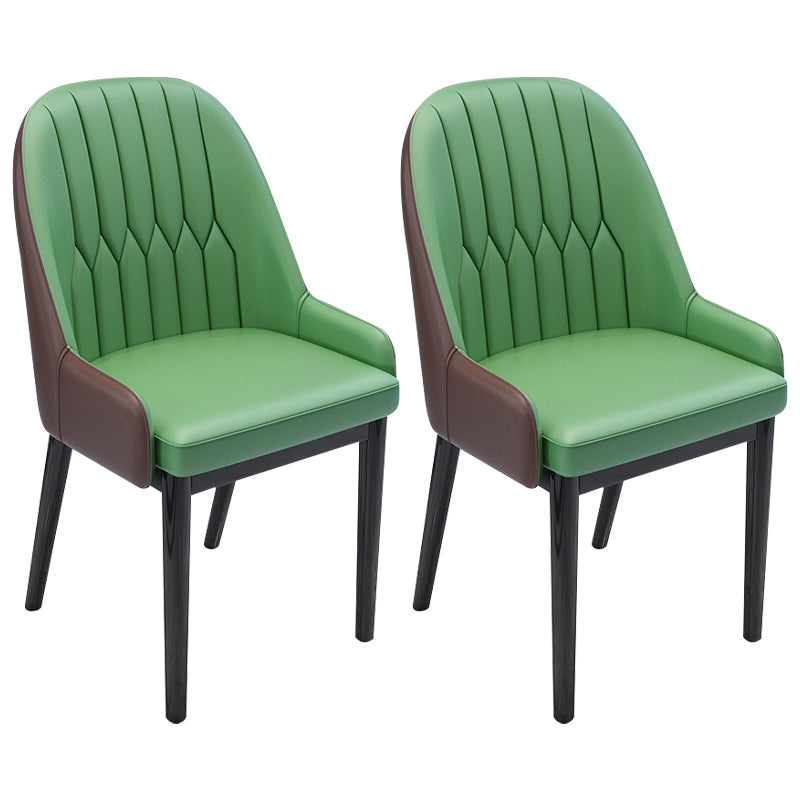 Chaises de salle à manger en métal de Style nordique, chaise Parsons rembourrée avec bras