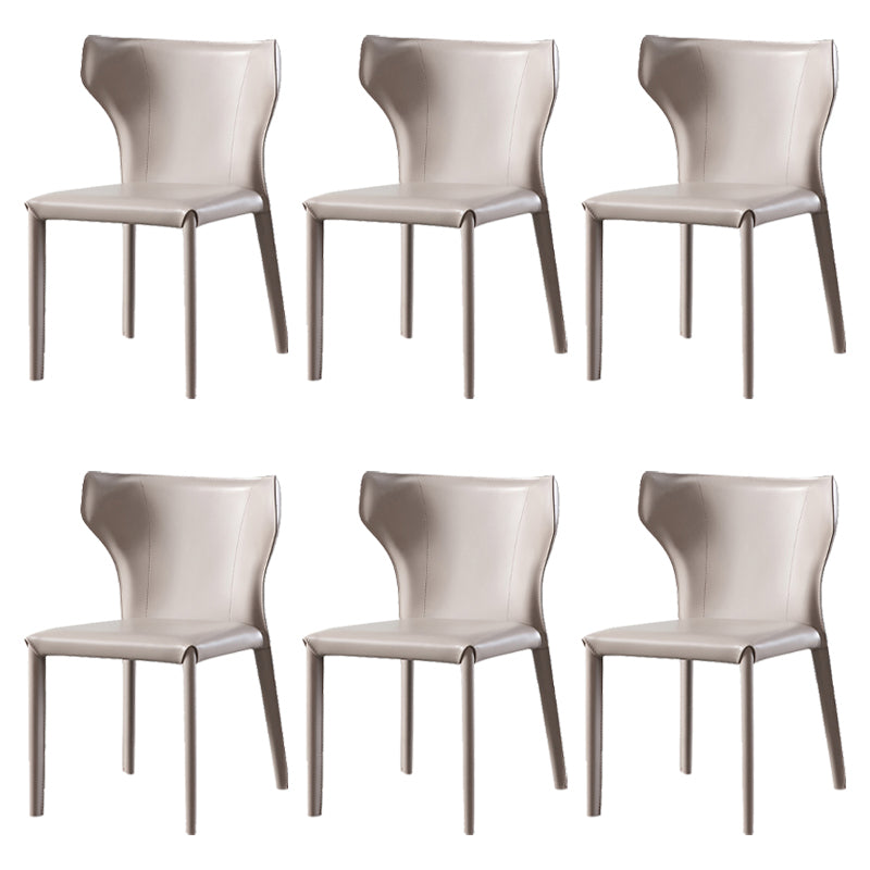 Chaise d'appoint en cuir de selle, style design, finition mate, chaise de salle à manger à oreilles