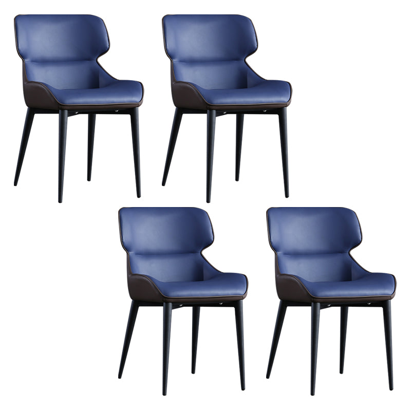 Les chaises contemporaines de salle à manger en métal ont tapissé la chaise de salle à manger de tissu de toile pour l'usage d'intérieur