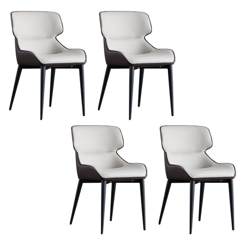 Les chaises contemporaines de salle à manger en métal ont tapissé la chaise de salle à manger de tissu de toile pour l'usage d'intérieur