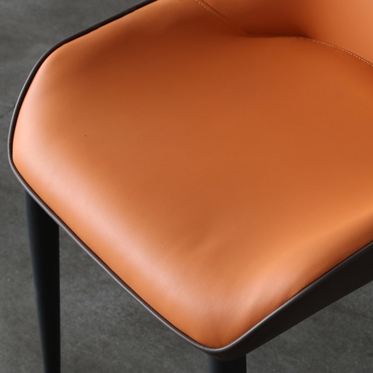 Les chaises contemporaines de salle à manger en métal ont tapissé la chaise de salle à manger de tissu de toile pour l'usage d'intérieur