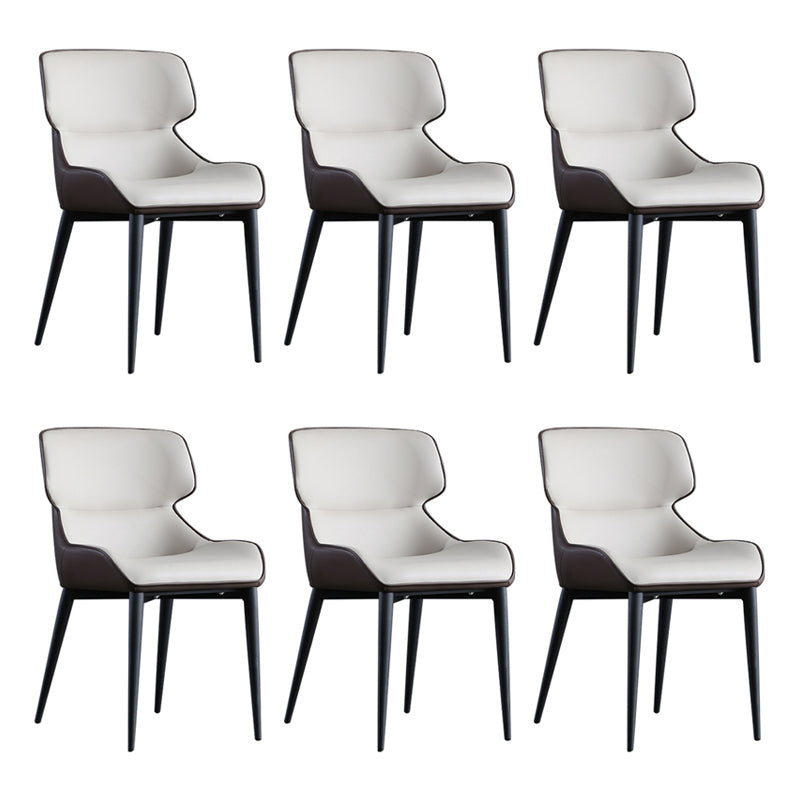 Les chaises contemporaines de salle à manger en métal ont tapissé la chaise de salle à manger de tissu de toile pour l'usage d'intérieur
