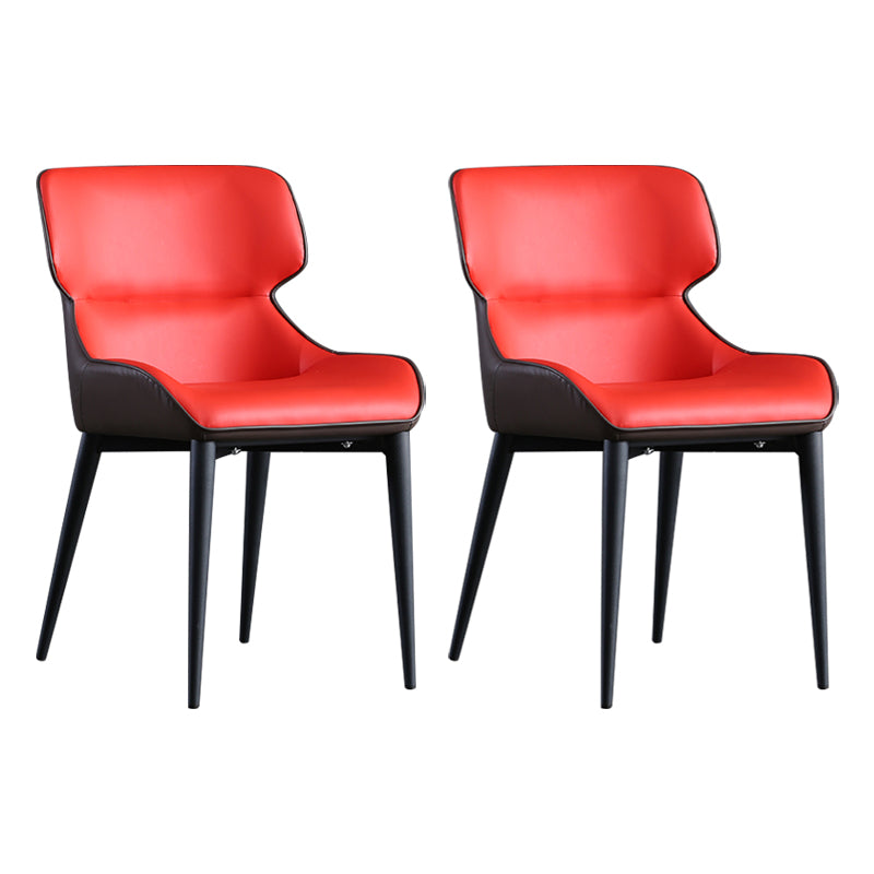 Les chaises contemporaines de salle à manger en métal ont tapissé la chaise de salle à manger de tissu de toile pour l'usage d'intérieur