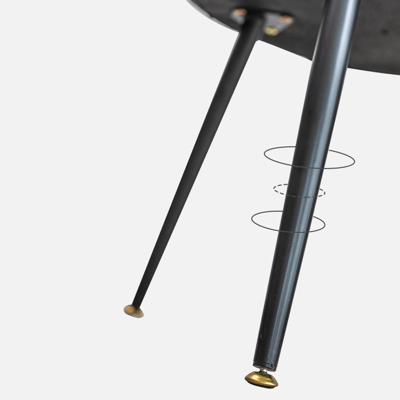 Silla de comedor tapizada con brazo contemporáneo de metal, silla de comedor individual