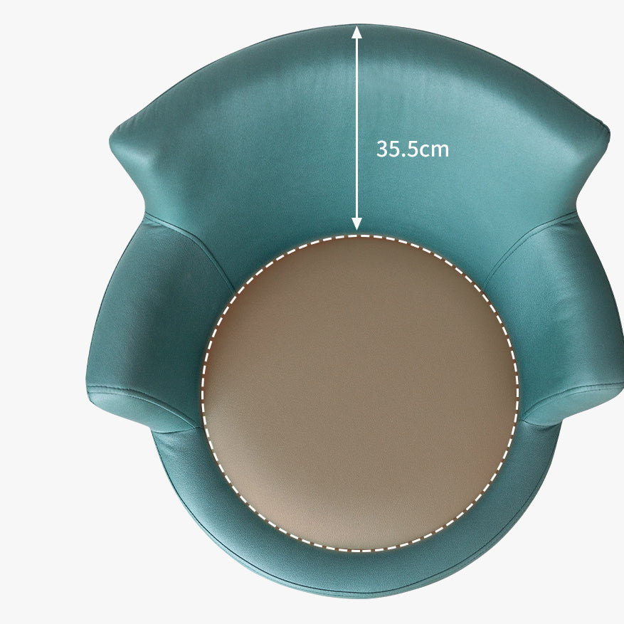 Silla de comedor tapizada con brazo contemporáneo de metal, silla de comedor individual