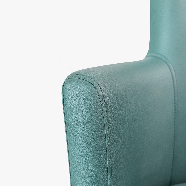 Silla de comedor tapizada con brazo contemporáneo de metal, silla de comedor individual