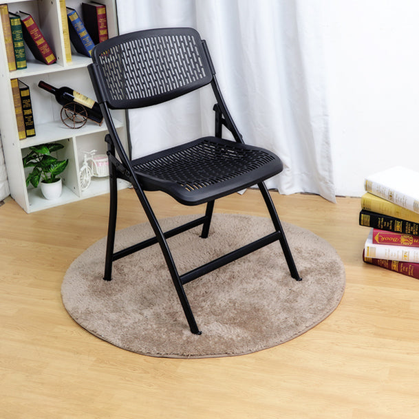 Chaise d'appoint contemporaine en métal, chaise d'appoint pliante sans bras à dossier ouvert, pour la maison