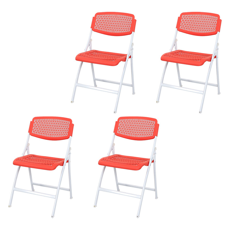 Chaise d'appoint contemporaine en métal, chaise d'appoint pliante sans bras à dossier ouvert, pour la maison
