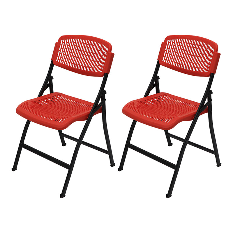 Chaise d'appoint contemporaine en métal, chaise d'appoint pliante sans bras à dossier ouvert, pour la maison