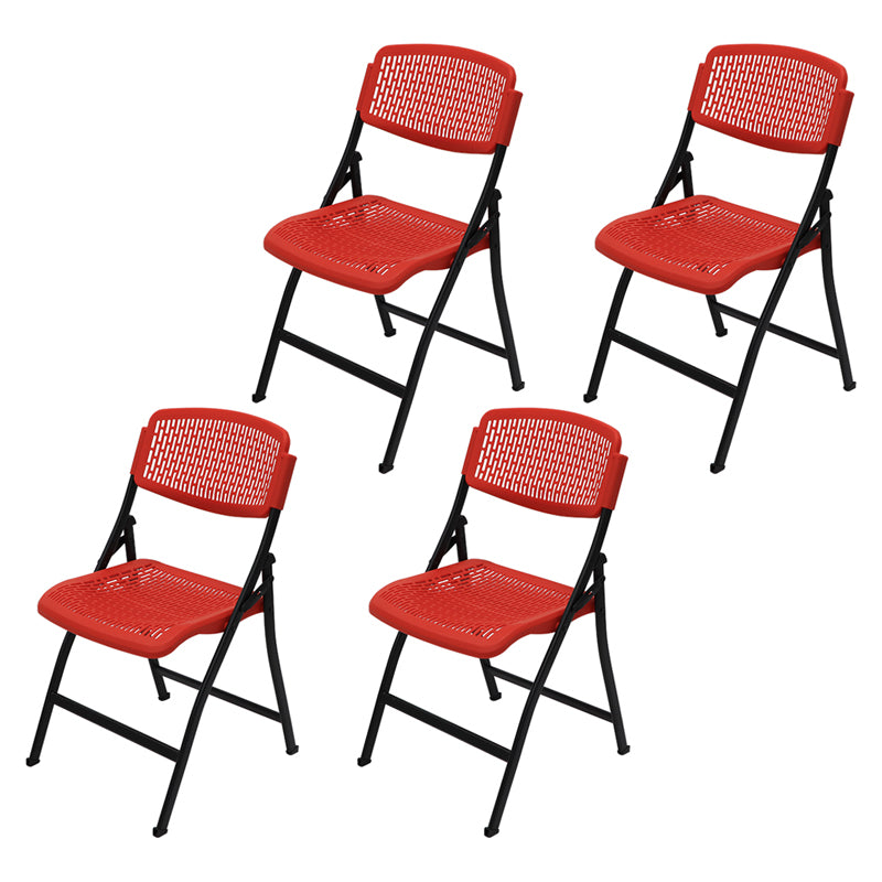 Chaise d'appoint contemporaine en métal, chaise d'appoint pliante sans bras à dossier ouvert, pour la maison